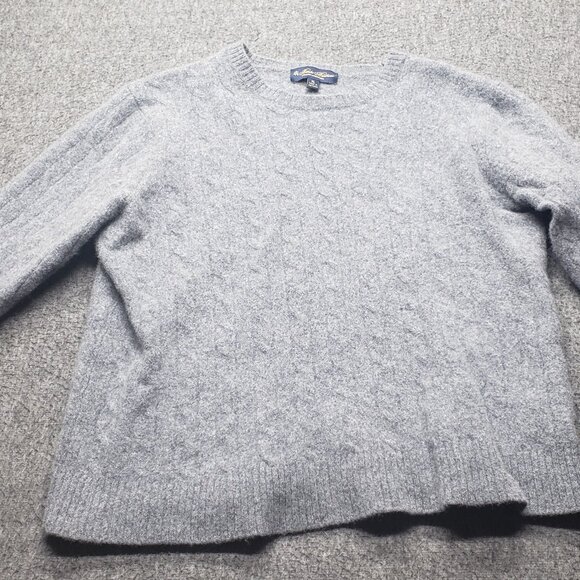 Brooks Brothers Sweaters - Brooks Brothers Cable Knit 100% English Lambs Wool Sweater Pullover Gray Sz XL